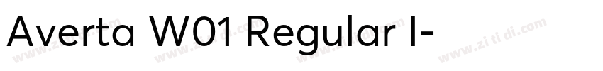 Averta W01 Regular I字体转换